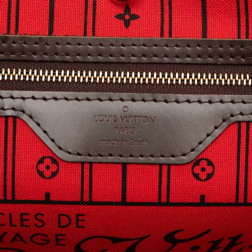 Louis Vuitton Damier Ebene Neverfull MM Brown Good condition - Box View