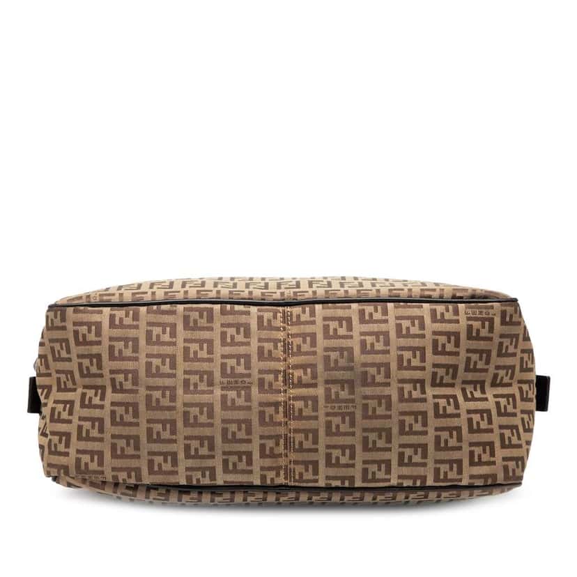 Fendi Zucchino Canvas Shoulder Bag Brown Canvas Good condition - Inside View
