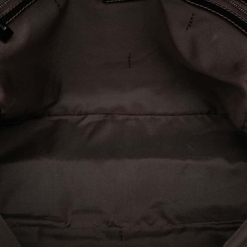 Fendi Zucchino Canvas Shoulder Bag Brown Canvas Good condition - Model View