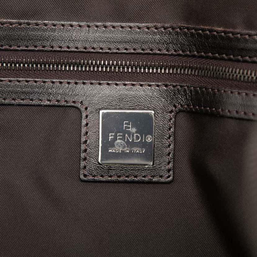 Fendi Zucchino Canvas Shoulder Bag Brown Canvas Good condition - Box View