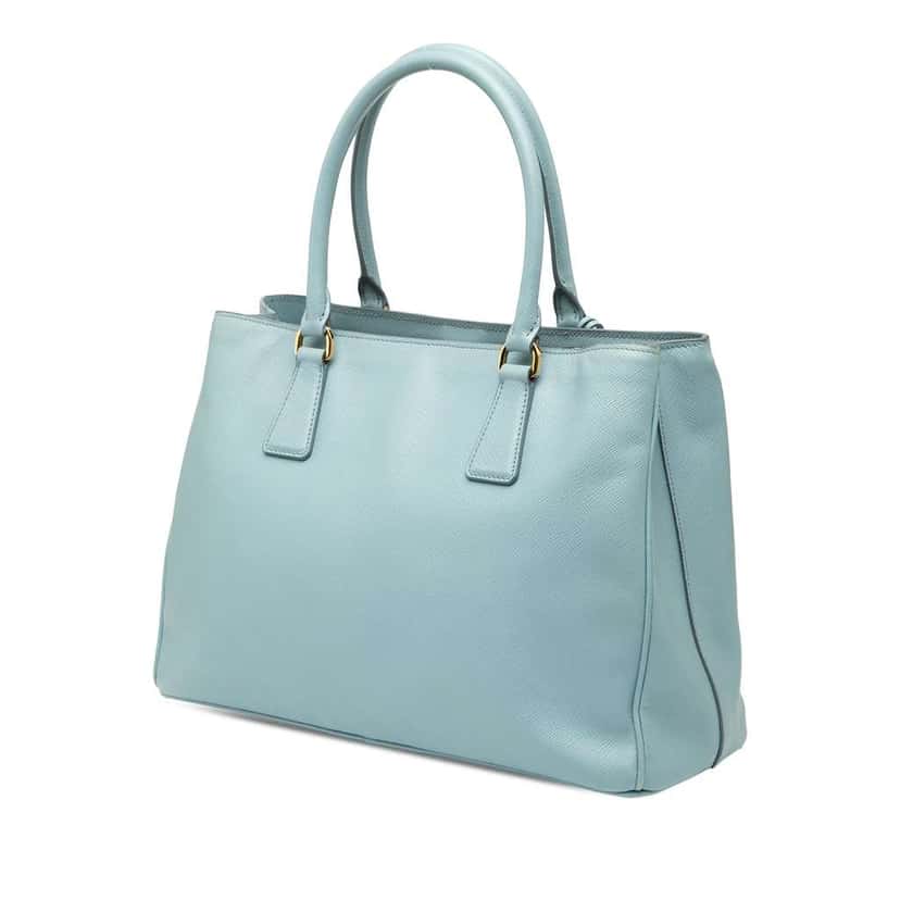 Prada Medium Saffiano Lux Galleria Satchel Blue Leather Very good condition - Back View