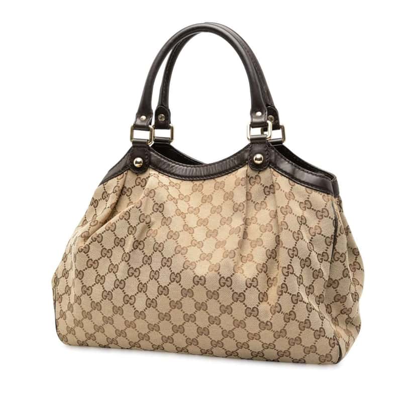 Gucci Medium GG Canvas Sukey Tote Brown Canvas Good condition - Back View