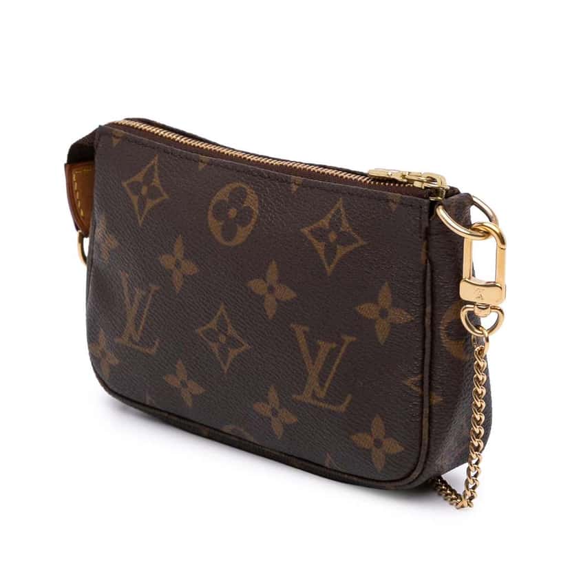 Louis Vuitton Monogram Mini Pochette Accessoires Brown Good condition - Back View