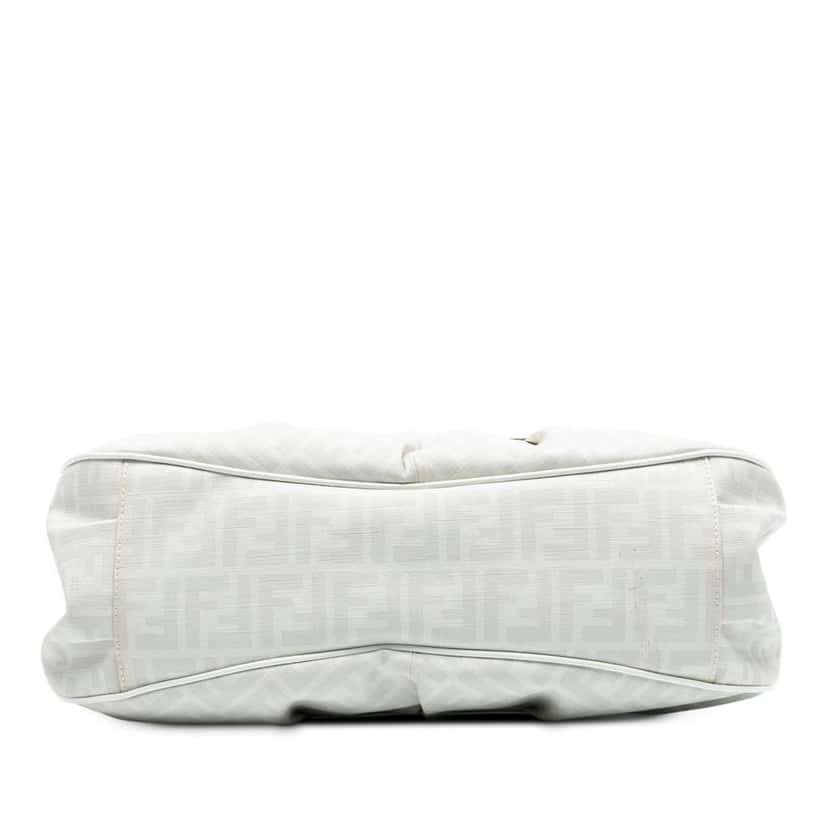 Fendi Large Zucca Spalmati Chef Shopper Tote White Canvas Very good condition - Inside View