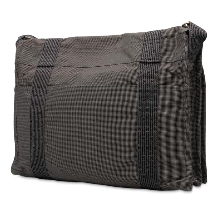 Hermès Canvas Herline Besace MM Grey Canvas Good condition - Back View