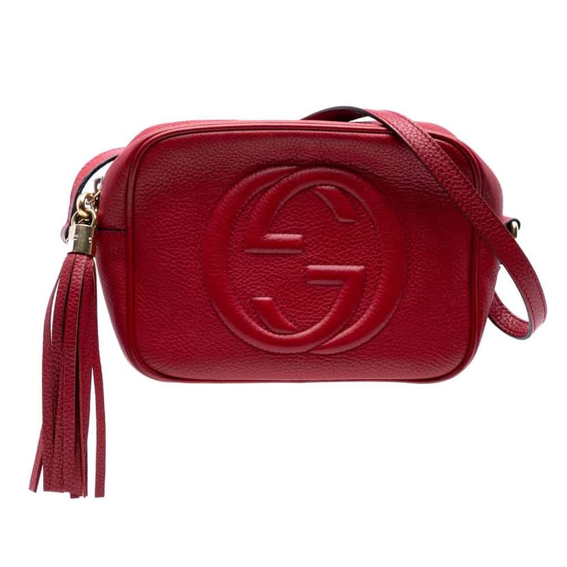 Gucci Leather Soho Disco Crossbody Red Leather Good condition - Front View