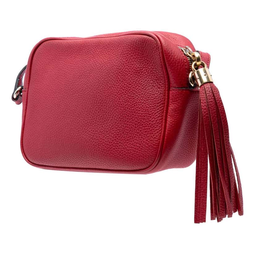 Gucci Leather Soho Disco Crossbody Red Leather Good condition - Back View