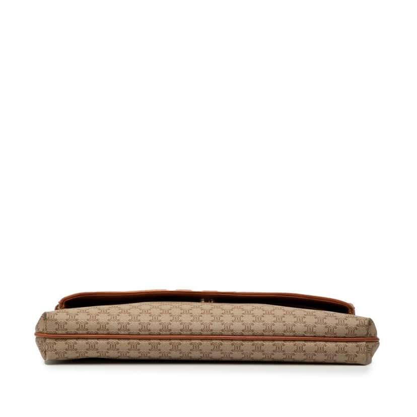 Celine Macadam Coated Canvas Clutch Brown Canvas Good condition - Inside View