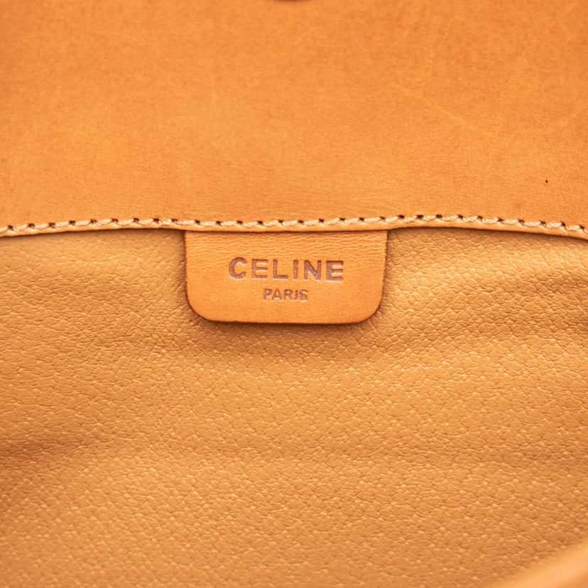 Celine Macadam Coated Canvas Clutch Brown Canvas Good condition - Box View