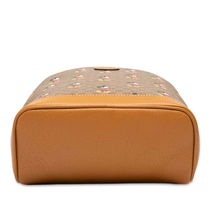 Gucci Disney Small Micro GG Supreme Mickey Mouse Dome Backpack Brown Canvas Good condition - Inside View