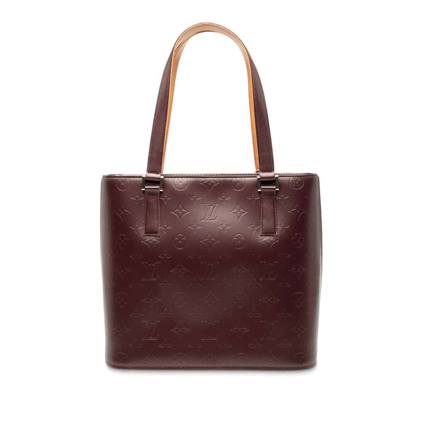 Louis Vuitton Monogram Mat Stockton Red Leather Very good condition - Front View