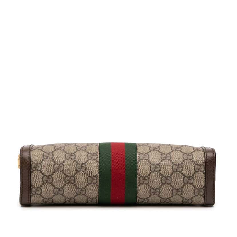 Gucci Small GG Supreme Web Ophidia Chain Crossbody Brown Canvas Good condition - Inside View