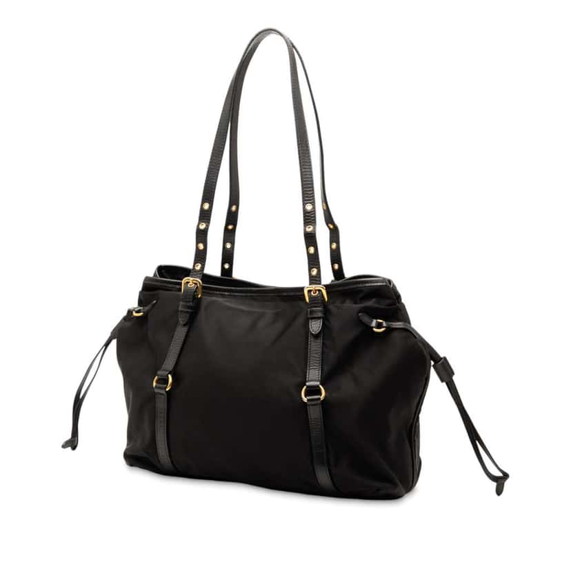 Prada Tessuto Canapa Logo Tote Black Good condition - Back View