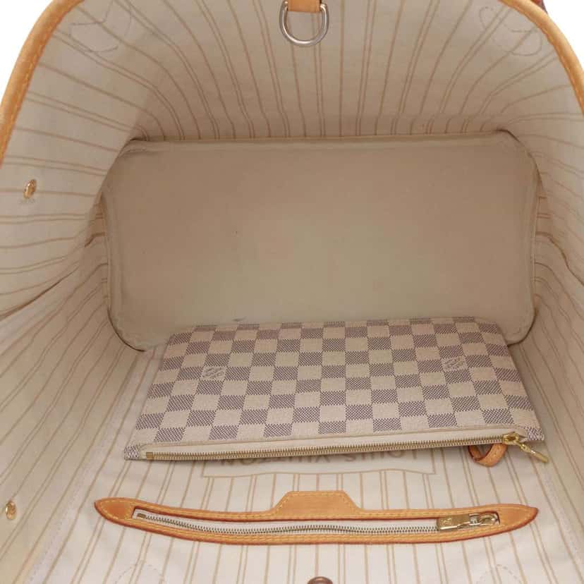Louis Vuitton Damier Azur Neverfull MM White Good condition - Model View