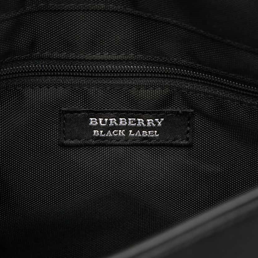 Burberry Nova Check Trimmed Nylon Flap Crossbody Black Good condition - Box View