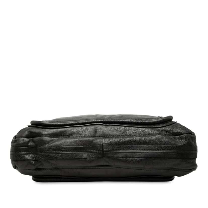 Chloé Large Pebbled Leather Paraty Satchel Black Leather Good condition - Inside View