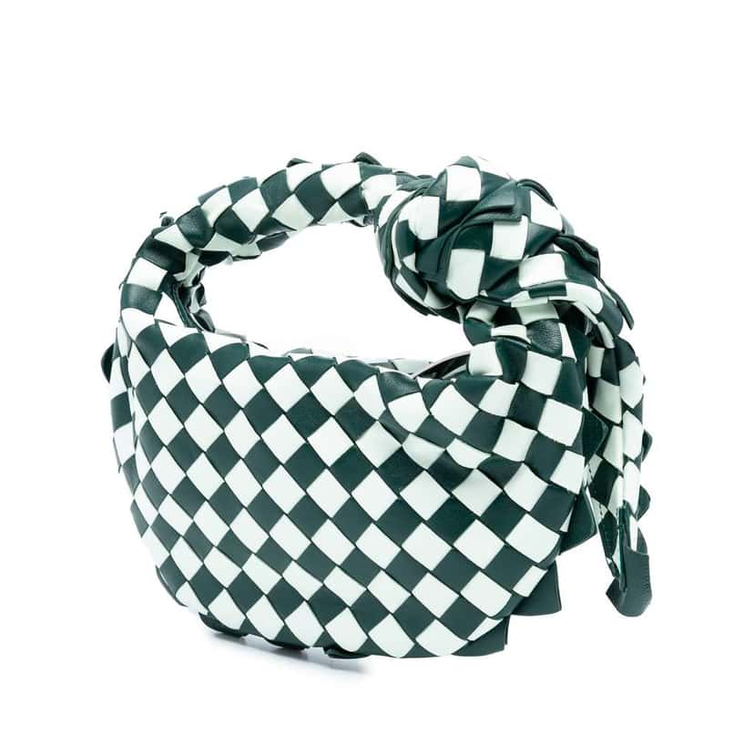Bottega Veneta Mini Bicolor Nappa Intrecciato Dragon Jodie Green Leather Good condition - Back View