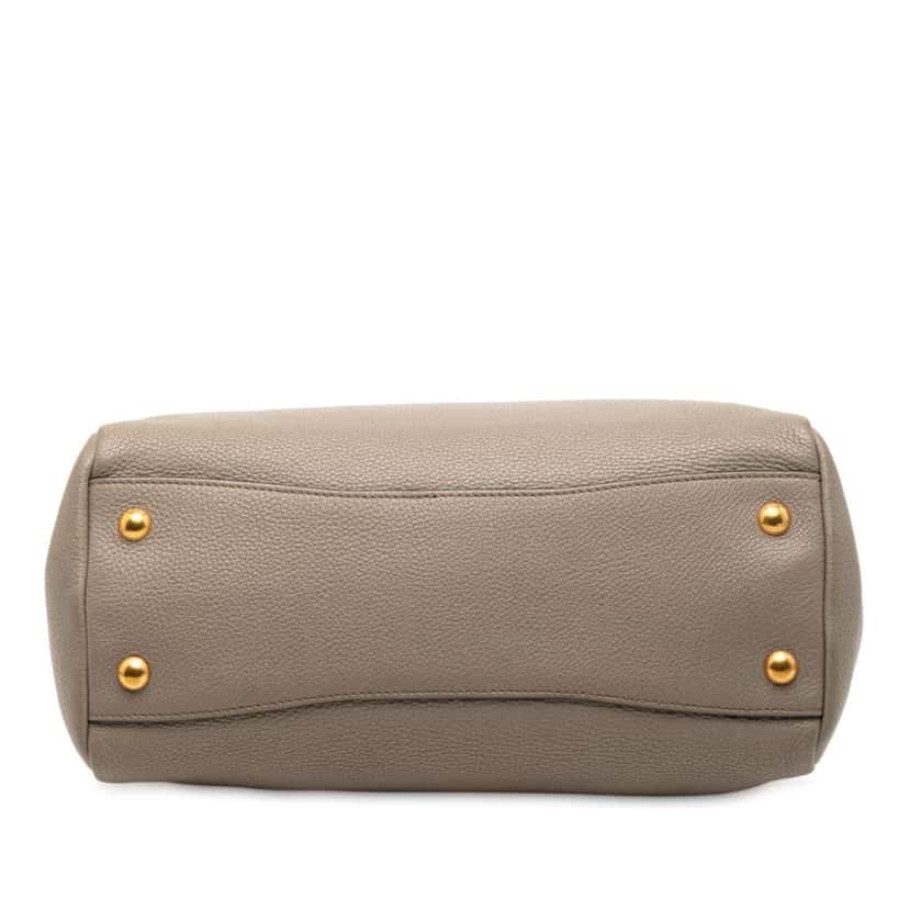 Prada Vitello Phenix Open Convertible Tote Brown Leather Very good condition - Inside View