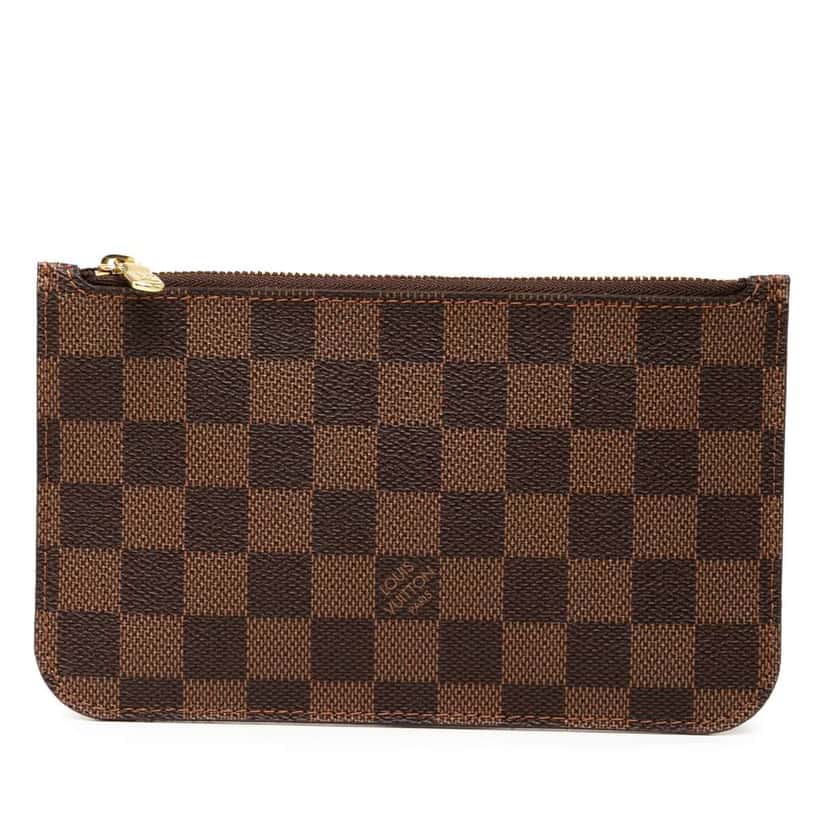 Louis Vuitton Damier Ebene Neverfull PM Pouch Brown Good condition - Front View