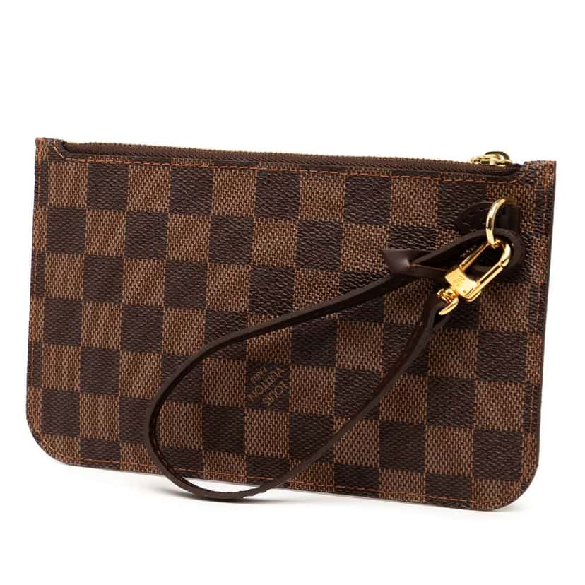 Louis Vuitton Damier Ebene Neverfull PM Pouch Brown Good condition - Back View