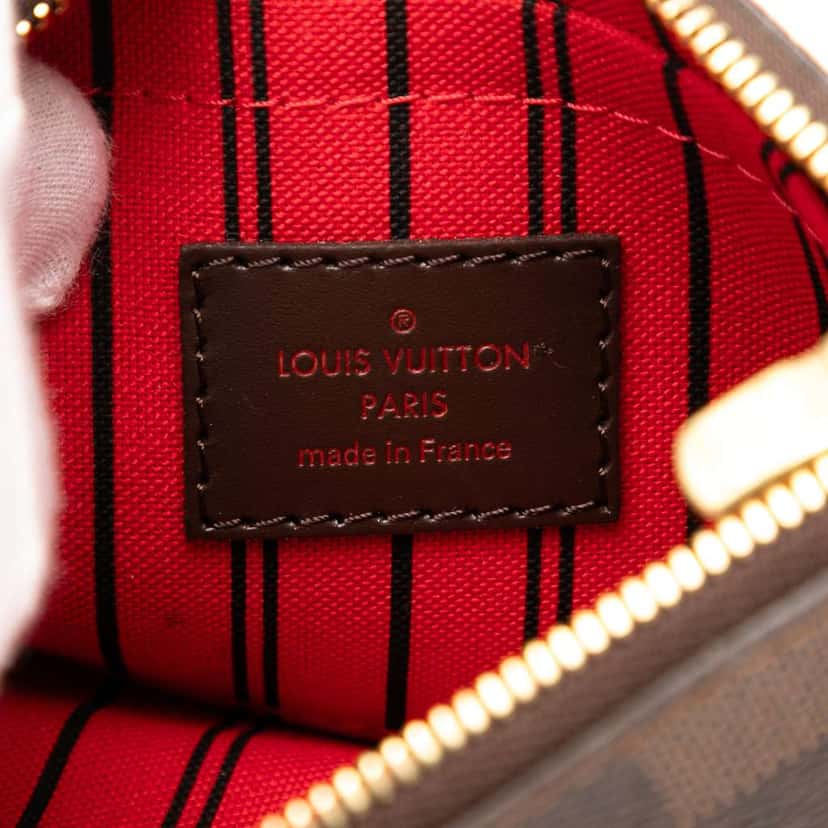 Louis Vuitton Damier Ebene Neverfull PM Pouch Brown Good condition - Box View