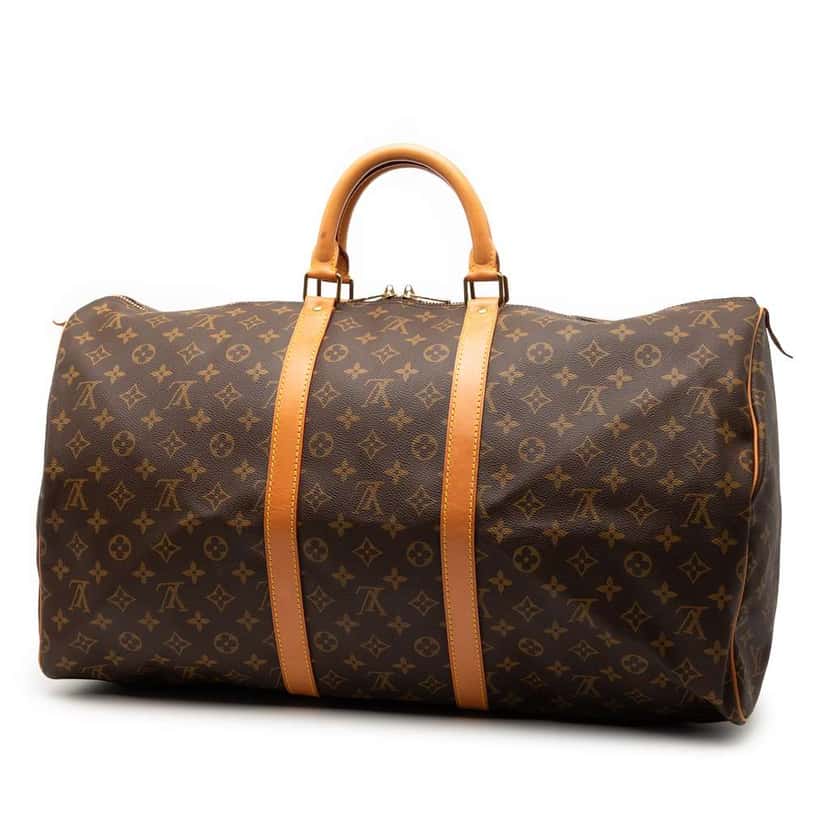 Louis Vuitton Monogram Keepall 55 Brown Good condition - Back View