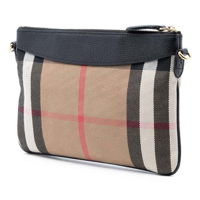 Burberry Mega Check Canvas Peyton Crossbody Brown Canvas Good condition - Back View