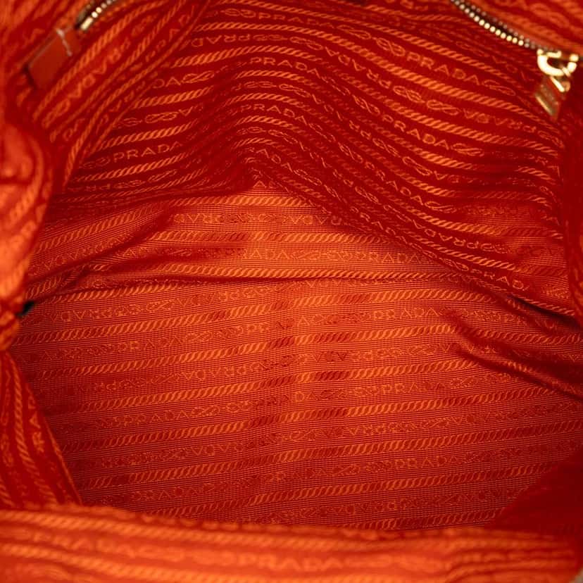 Prada Tessuto Satchel Orange Good condition - Model View