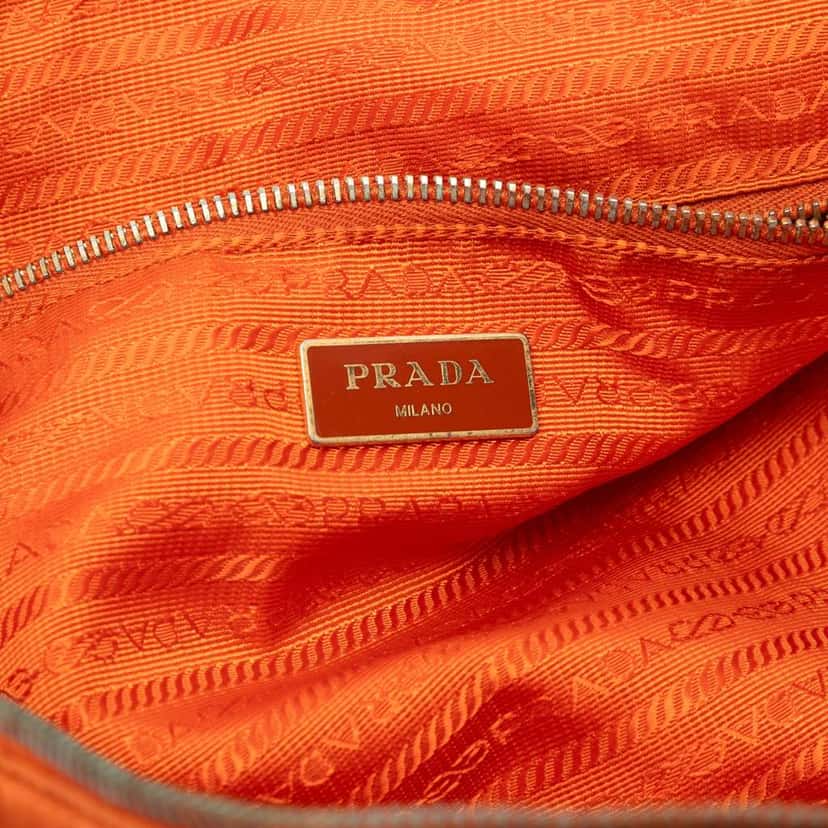 Prada Tessuto Satchel Orange Good condition - Box View