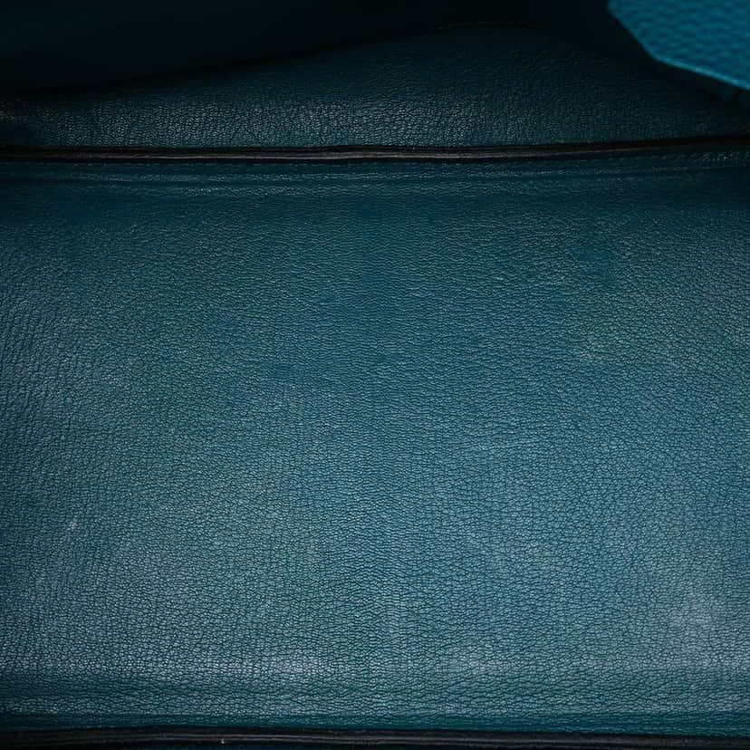 Hermès Togo Birkin Retourne 35 Blue Leather Good condition - Model View