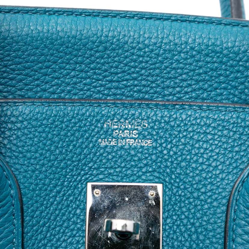 Hermès Togo Birkin Retourne 35 Blue Leather Good condition - Box View