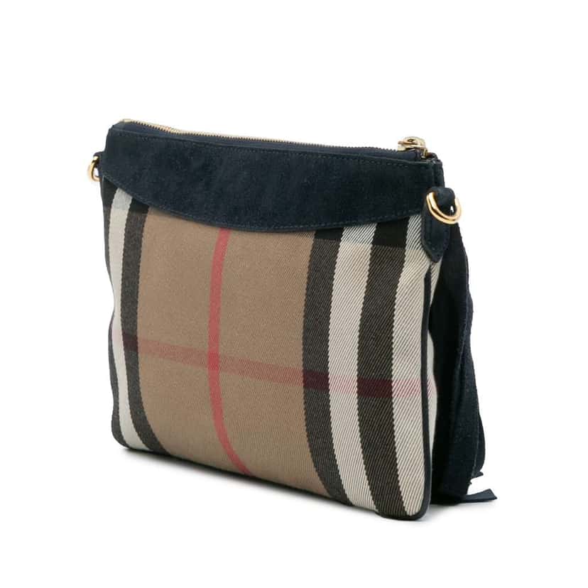 Burberry Suede Peyton Fringe Crossbody Black Leather Good condition - Back View