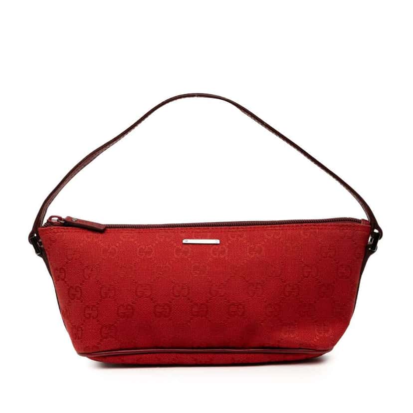 Gucci GG Canvas Boat Red Canvas Good condition - Front View