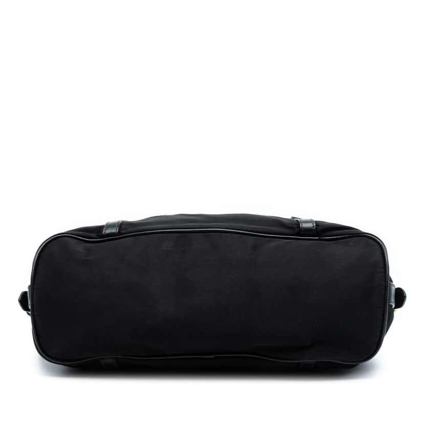 Prada Saffiano Trimmed Tessuto Logo Satchel Black Good condition - Inside View
