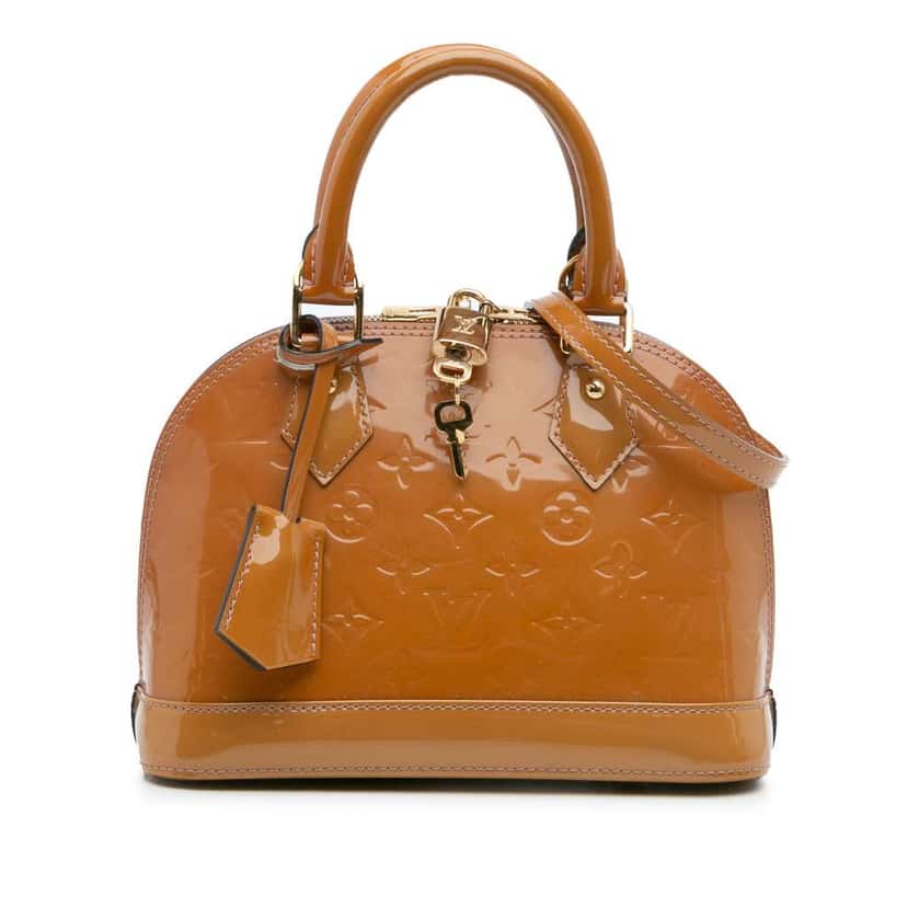 Louis Vuitton Monogram Vernis Alma BB Brown Leather Good condition - Front View
