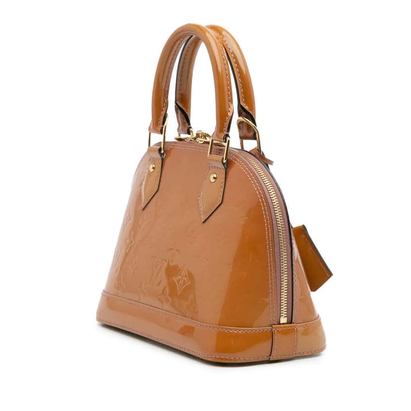 Louis Vuitton Monogram Vernis Alma BB Brown Leather Good condition - Back View