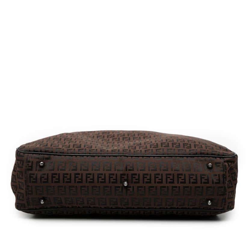 Fendi Zucchino Canvas Business Bag Brown Canvas Good condition - Inside View