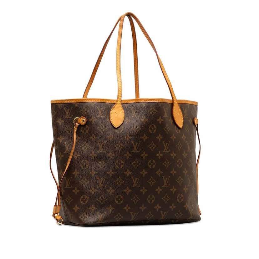 Louis Vuitton Monogram Neverfull MM Brown Canvas Good condition - Back View
