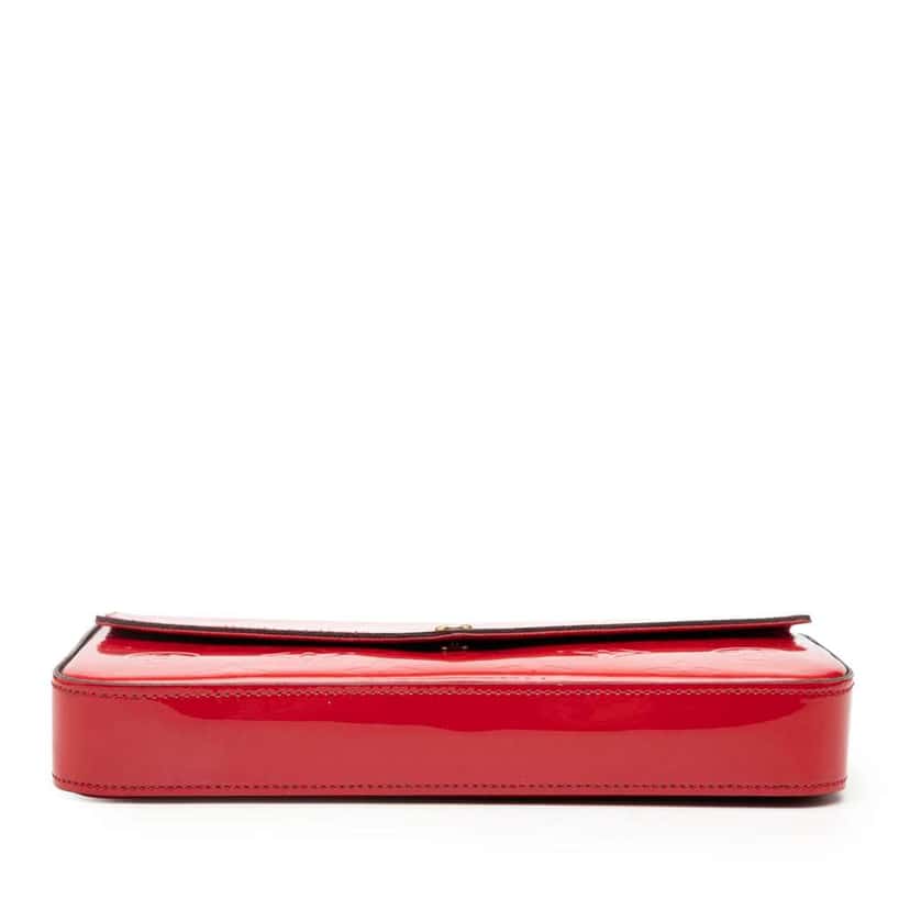 Louis Vuitton Monogram Vernis Pochette Felicie Red Leather Good condition - Inside View