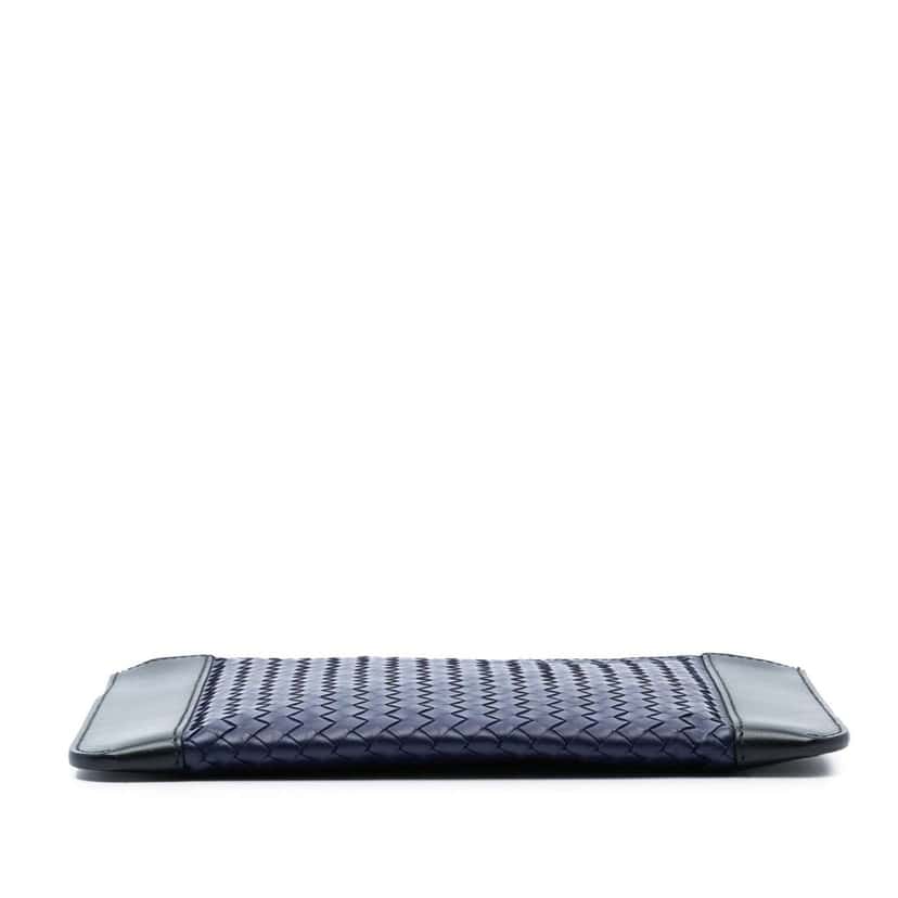 Bottega Veneta Bicolor Nappa Intrecciato Clutch Blue Leather Good condition - Inside View
