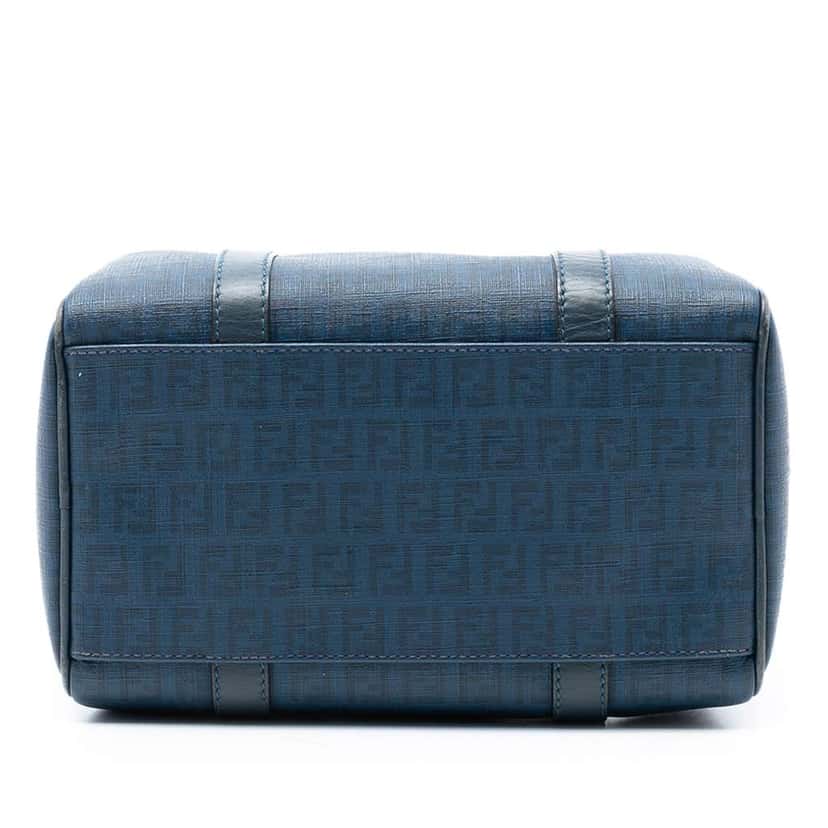 Fendi Zucca Spalmati Boston Bag Blue Canvas Good condition - Inside View