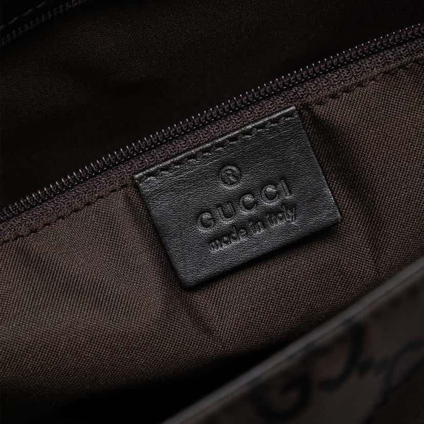 Gucci GG Nylon Double Pocket Crossbody Brown Good condition - Box View