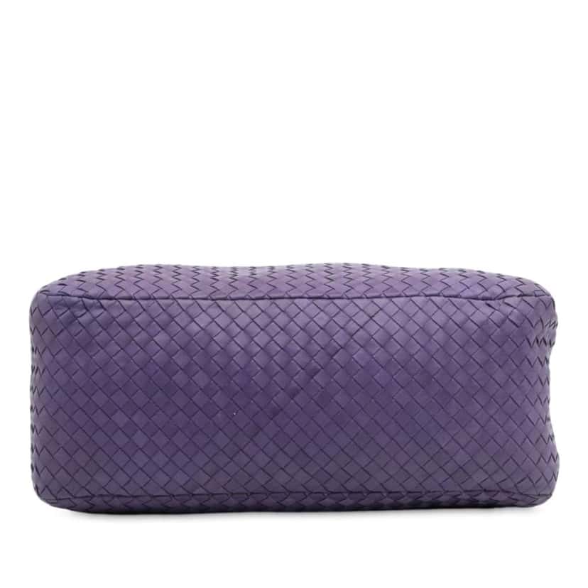 Bottega Veneta Nappa Intrecciato Shoulder Bag Purple Leather Good condition - Inside View