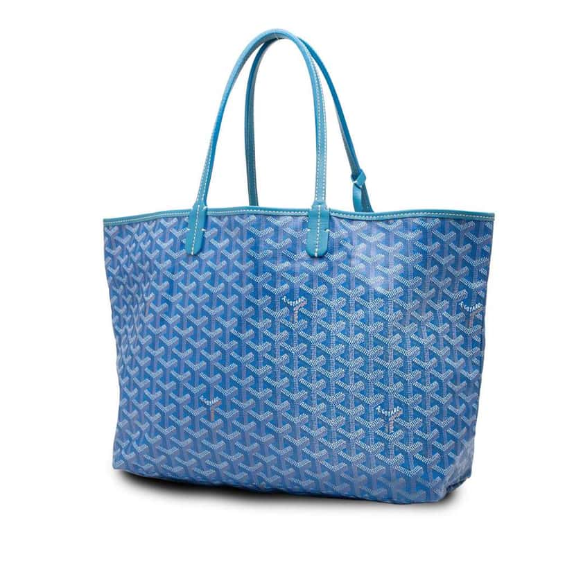 Goyard Goyardine Saint Louis PM Blue Canvas Very good condition - Back View