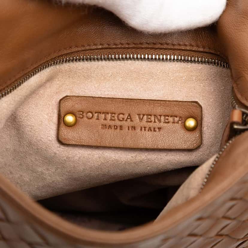 Bottega Veneta Nappa Intrecciato Cutwork Crossbody Brown Leather Very good condition - Box View