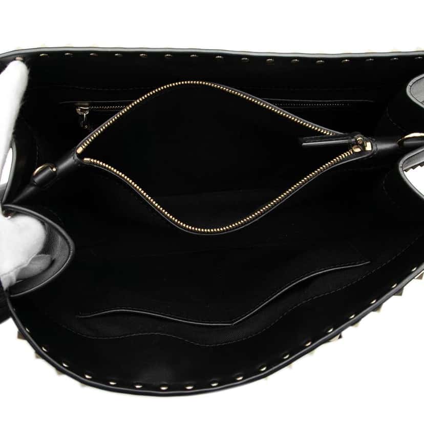 Valentino Leather Rockstud Convertible Tote Black Leather Good condition - Model View