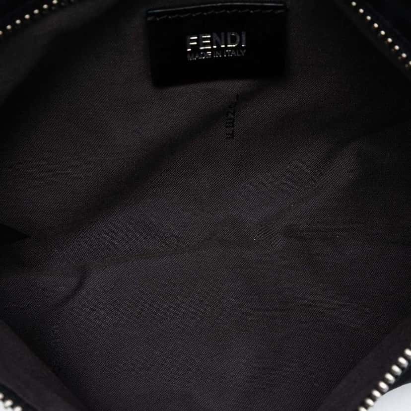 Fendi Zucca Canvas Double Pocket Belt Bag Black Canvas Very good condition - Model View