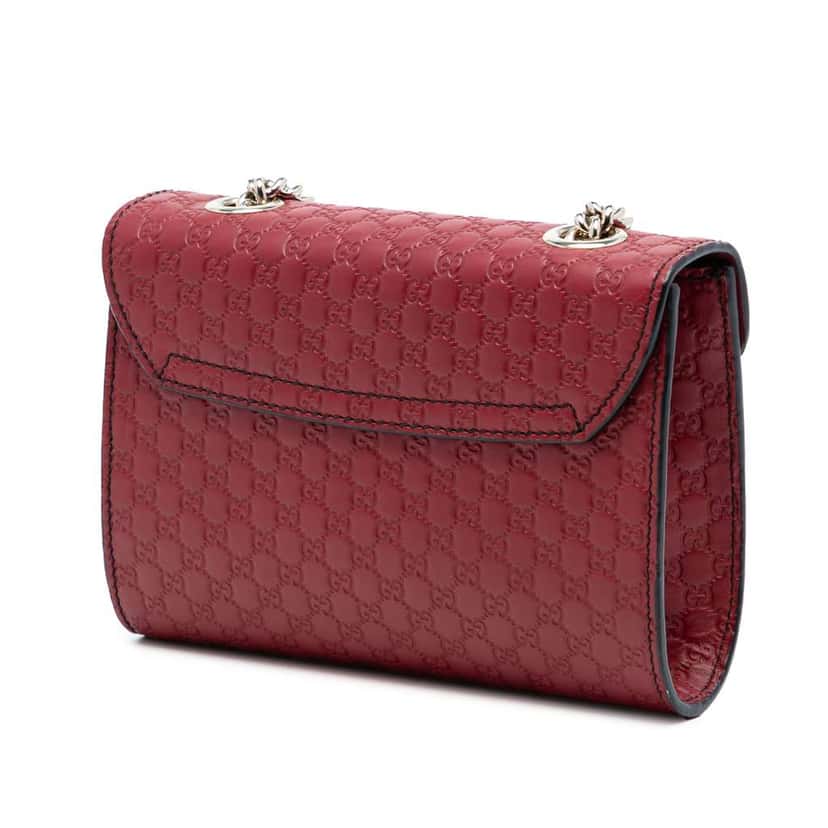 Gucci Mini Microguccissima Emily Crossbody Red Leather Good condition - Back View