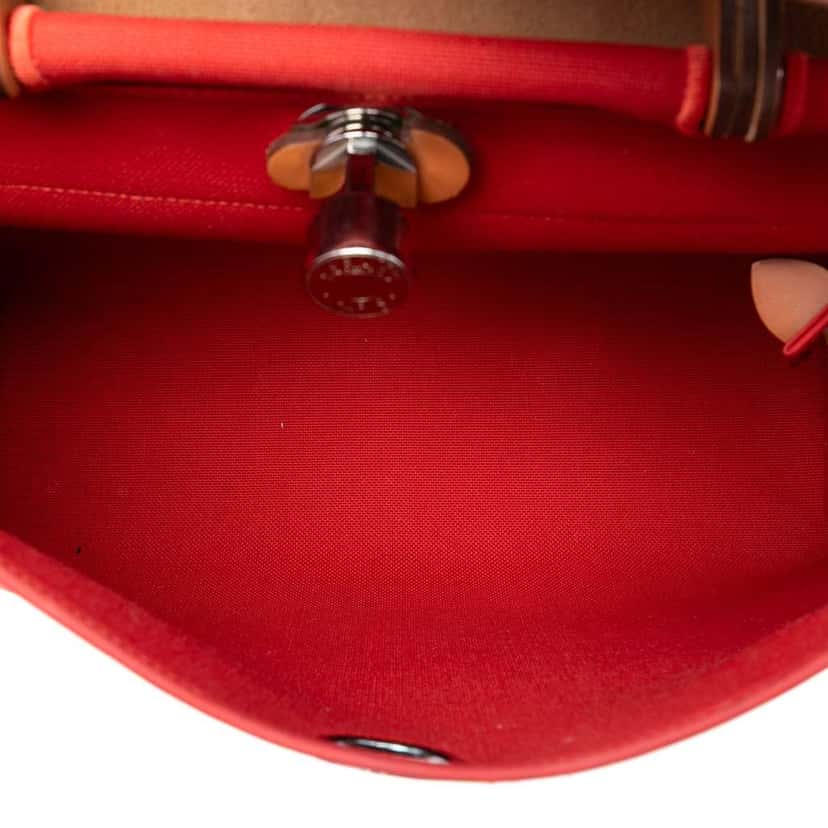 Hermès Toile Herbag Zip 31 Orange Canvas Good condition - Model View