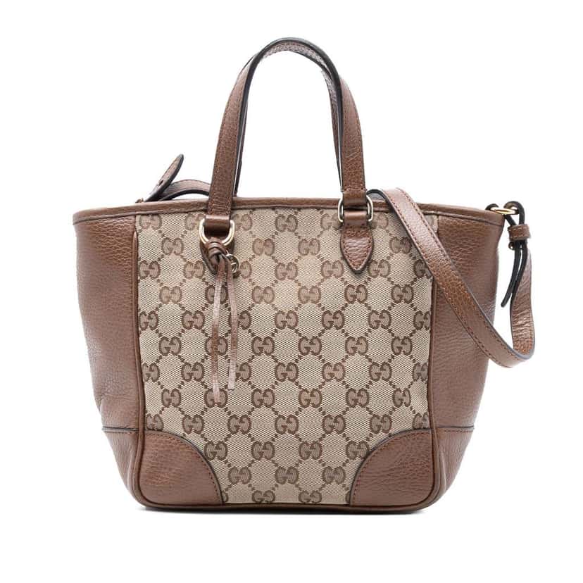 Gucci Small GG Canvas Bree Satchel Brown Canvas Very good condition - Front View